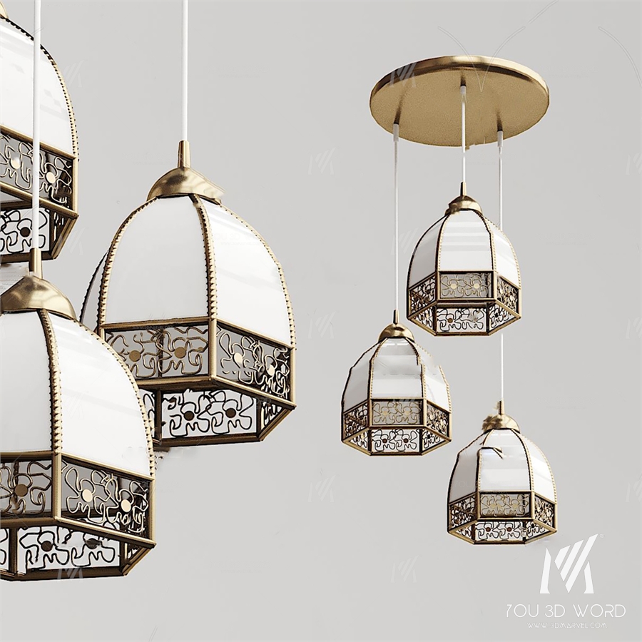 drop ceiling light 3d model 02